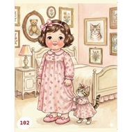Dolly0102 Doll Pattern Fabric Height 35-40 cm.