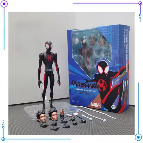 In Stock Anime Spider-man Shf Figuarts Miles Morales Gwen Gwen Spider mujer estatuilla Spiderman Act