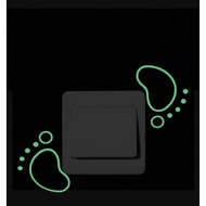 Glow In The Dark Phosphor Sticker Light Switch Cutting Sticker Footprint Model