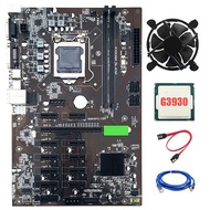 B250 BTC Mining Motherboard 12 GPU LGA1151 DDR4 Support VGA with G3930 CPU+Cooling Fan for Miner