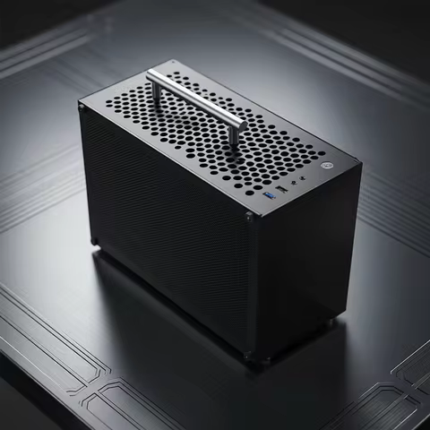 METALFISH T60 Mini ITX Black Case 9L Gaming Computer Chassis Compact transparent PC Support SFX PSU/