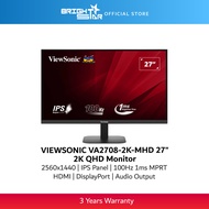 VIEWSONIC VA2708-2K-MHD 27" 2K QHD Monitor