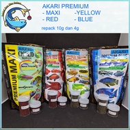 Repack Akari Premium Maxi/ Red/ Yellow Blue Pellet Cichlid Tropical 1mm