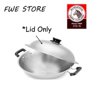 (100% Original) Zebra Thailand Stainless Steel Lid Of 42cm 3 Ply Chinese Wok