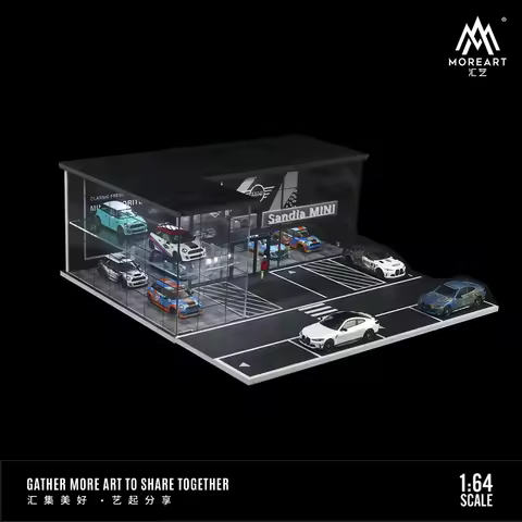 TimeMicro&MoreArt 1:64 COOPER dealer showroom lighting scene