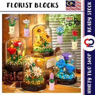 Rose Block Brick Flower Brick Building Block Bricks Blok Mainanan Special Lovely Hadiah Rose Anjell
