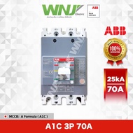 ABB MCCB Breaker A Formula Model A1C 3P 25kA Size 70 Amps (A)