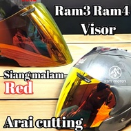 Helmet Visor Siang malam TSR Ram3 Ram4 / MHR Ram4 / Gracshaw G818 / OZEKi A-rai cutting A-rai Gear B