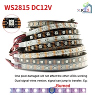 DC12V WS2815(WS2812B WS2813 Update) RGB พิกเซล Led Strip แอดเดรสแอดเดรสสีขาว/สีดำ PCB สัญญาณ Led Lig