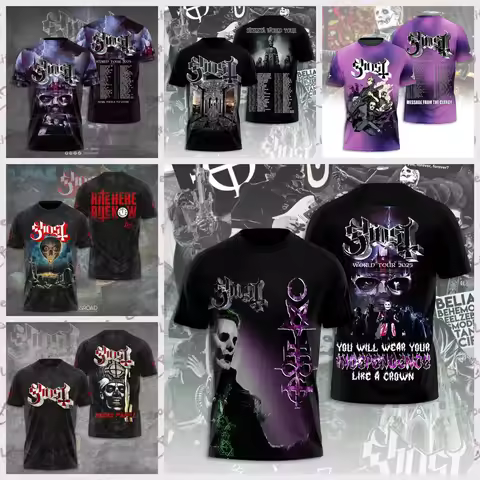 Popular Ghost Band 3d Printed T-shirt Men Women Fashion Casual Short Sleeve O-neck T shirt Rock Hip