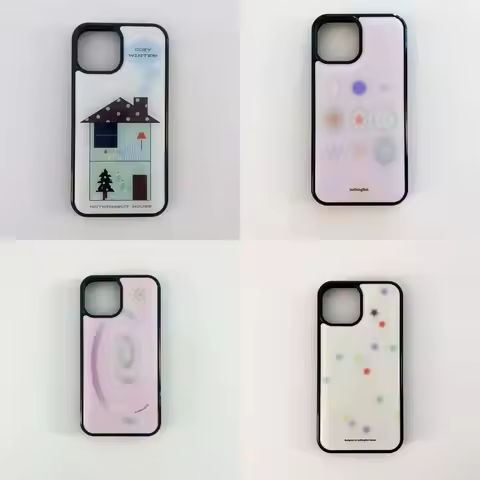 Korean Ins House Stars Graffiti Phone Case For iPhone 17AIR 17 16 15 14 13 12 11 Pro Max 7 8 Plus Mi