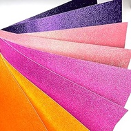 Nonshed Glitter Cardstock Paper, 48 Sheets 24 Colors, Premium Glitter Paper for Crafts, DIY Projects, Card Making, 200GSM