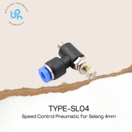 SL 4 SPEED CONTROL PNEUMATIC for 4mm HOSE SL04-M5 / SL04-01 / SL04-02