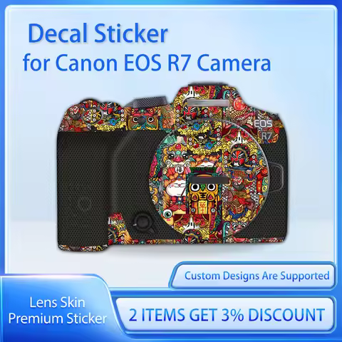 For Canon EOS R7 Camera Skin Decal R7 Decal Skin EOS R7 Protective Film Cover Film Skin Wrap Covered