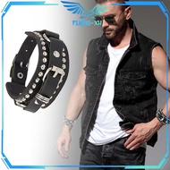 Goth Pu Leather Bracelet Punk Adjustable Punk Bracelet Accessories Rock Bracelet Retro Accessories