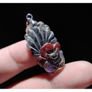 Auralite23 9Tails Fox Pendant 极光钛,雕刻九尾狐