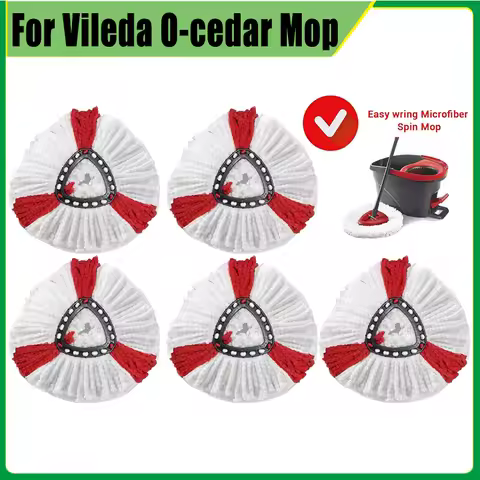 Mop Head Replacement for O-cedar and Vileda EasyWring 1 Tank System Washable Mop Pad Reusable Moppin