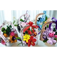 ARCH SHAPE PAPER BAG BOUQUET fuzzy wire flower/ bunga kawat bulu/ chenille flower/ gift/ surprise/ b