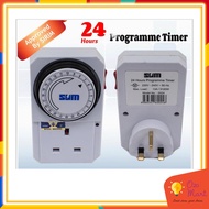 SUM 24 Hours Analog 3 Pin Plug In Timer
