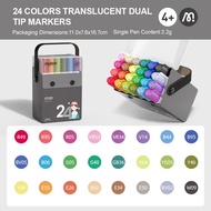 Mideer มิเดียร์ Translucent Dual Tip Markers-24 colors MD1300