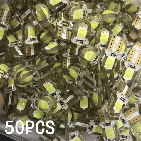 1/5/10/50PCS White License Light Bulbs ﻿LED W5W T10 COB 4SMD Led Parking Bulb Auto Wedge Clearance L