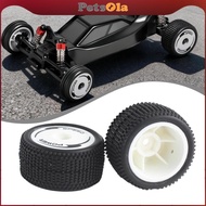 [PETSOLA] 2 Pieces Rear Wheel Tires 32mm RC Vehicle Tyres for Wltoys 244016 1:24 Scale