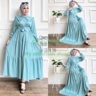 Midi dres / midi dres rayon tebal premium / midi dres busui