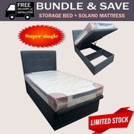 Super Single Storage Bed + Solano Foam Mattress