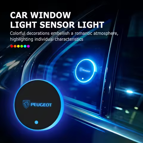 Car Side Window Decorative Light Intelligent Induction Lamp For Peugeot GTLine 308 508 5008 3008 406