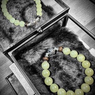 和田 黃口料 銀製手串