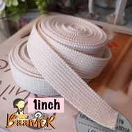 1 inch 90cm 1pcs Raw Cloth Line Corrugated Cable Bag Strap Size 1 (Width 25 Mm Cut To Length 90 Cm) 
