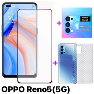 3in1 OPPO Reno5(5G)/Reno5 (4G)2021 /OPPO Reno6(5G)/OPPO Reno6Z(5G) ฟิล์มเลนส์กล้อง + ฟิล์มกระจกเต็มจ