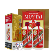 茅台（MOUTAI）飞天茅台53度 贵州茅台酒  酱香型白酒 500ml*2瓶含手提袋