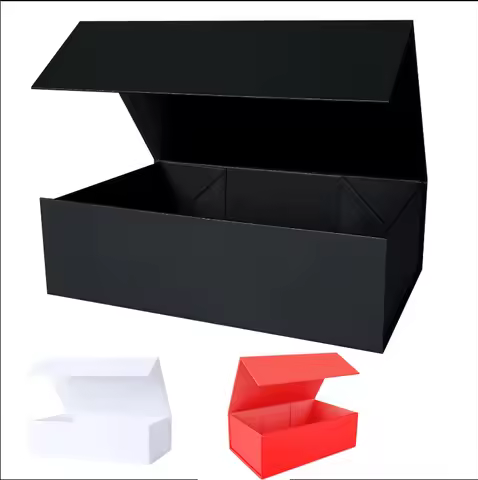 Large Magnetic Gift Box with Lid 33x25x12CM Collapsible Gift Packaging Box for Present Graduation Bi
