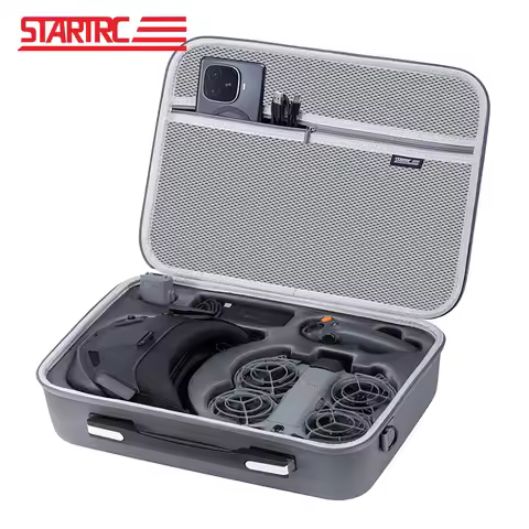 STARTRC Portable Storage Bag For DJI Neo 2 Motion Fly More Combo Travel Carrying Case PU Shoulder Ba