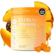 Flora+ Women’s Vaginal Probiotic Gummies for pH Balance, Odor and Freshness Support with Prebiotics 