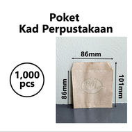 Kad Pulangan 500s| Kad Pinjaman 500s| Pocket Kad Perpustakaan 1000s| Brown Library Pocket/ Library D