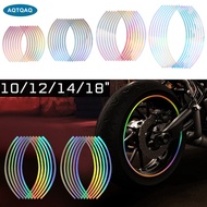 Strips Wheel Sticker Reflective Rim Stripe Tape Bike Motorcycle Car Fit for 10-18 Inch Tire Car Acce