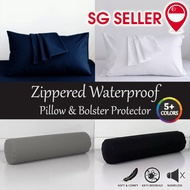 Zip Waterproof Bolster Protector Zip Pillow Protector Pillow case Zip Bolster Case Zip Bolster Cover