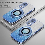 Vivo V50 Lite 5G Soft Case with Glitter Case Premium Magnetic Holder for Mobile Phones