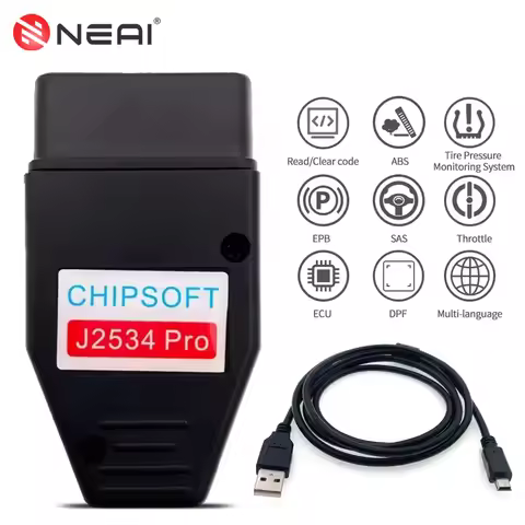 Chipsoft J2534 Pro K-Line CAN BUS CANHacker Adapter For Renault VCI Diagnostic Tool ECU Chip Tunting
