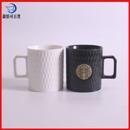 [NEW] Starbucks Style Coffee Mug Men Women Large Capacity Couple Ceramic Water Cup Retro Bronze Medal Starbucks Coffee Cup
