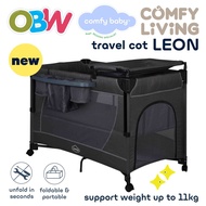 Comfy Baby Leon Travel Cot | Baby Travel Playpen | Playpen Mattress