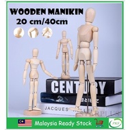 Wooden Human Mannequin Manikin Sketch Model Art Model 40cm/20cm