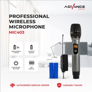 Advance MIC-403 Profesional Wireless Microphone Duet with Case Garansi Resmi Advance
