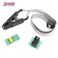 JHVW SOIC8 SOP8 Flash Chip IC Test Clip, with 2 Adapter Board for BIOS/24/25/93 Flash Chip IC Test C