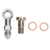 Stainless Steel Banjo Bolts, 4AN to 1/8in NPT Banjo Bolt Screw Crush Washer Kit, Strong Load Bearing