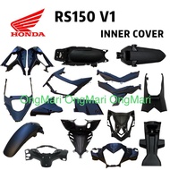 Honda RS150 V1 K56 Inner Cover hitam Full Set RS 150 R/ Kaver Hitam Handle Front Meter Horn Tank Taillamp Fender PPBK