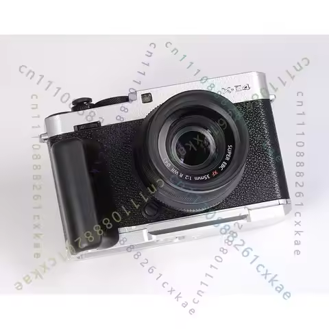 Solid Wood Hand Grip Base For Fujifilm X‑E4 XE4 Camera,Wood Handle Compact Mirrorless Camera Tripod 