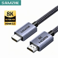 SAMZHE HDMI 2.1 Cable 8K 60Hz 4K 240Hz 48Gbps HDR eARC Nylon Braided for PS5 TV PC Monitor Gaming